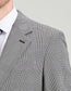 MoranX Men Suit Slim Fit 3 Piece Grey Checked Wool Tailored