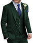 MoranX Men's Suit 3 Piece Wool Tweed Wedding