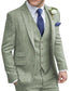 MoranX Men's Suit 3 Piece Wool Tweed Wedding