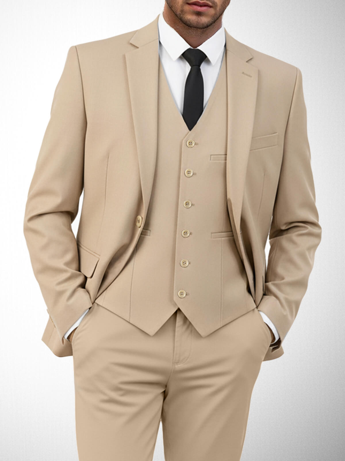 Men's Business Casual 3 Piece Suit