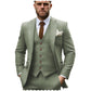 3 Pieces Men Suits Classic Fit Tuxedo Tweed Herringbone Party